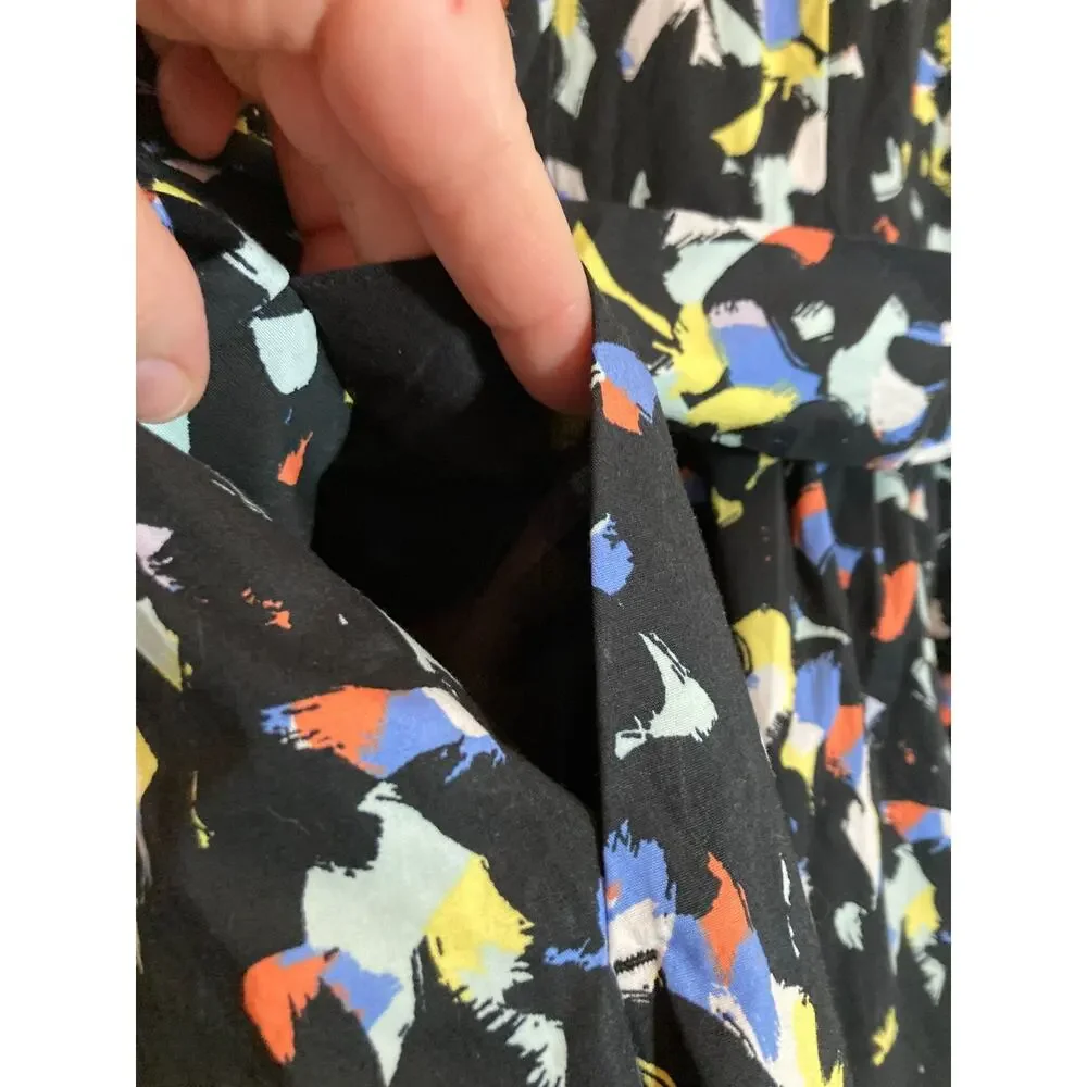 Jason Wu Shirt Dress Womens XS Black Speckled Full Button Front Belted Artsy - Picture 14 of 14